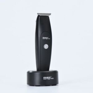 Trimmer profesional MRD GMT-3969ST con motor digital BLDC y cuchilla en T para delineado y contornos de barbería.