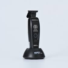 Trimmer profesional MRD Smartbrain GMT-90-4 Black con motor brushless de 7.200 RPM y cuchilla DLC para barbería.